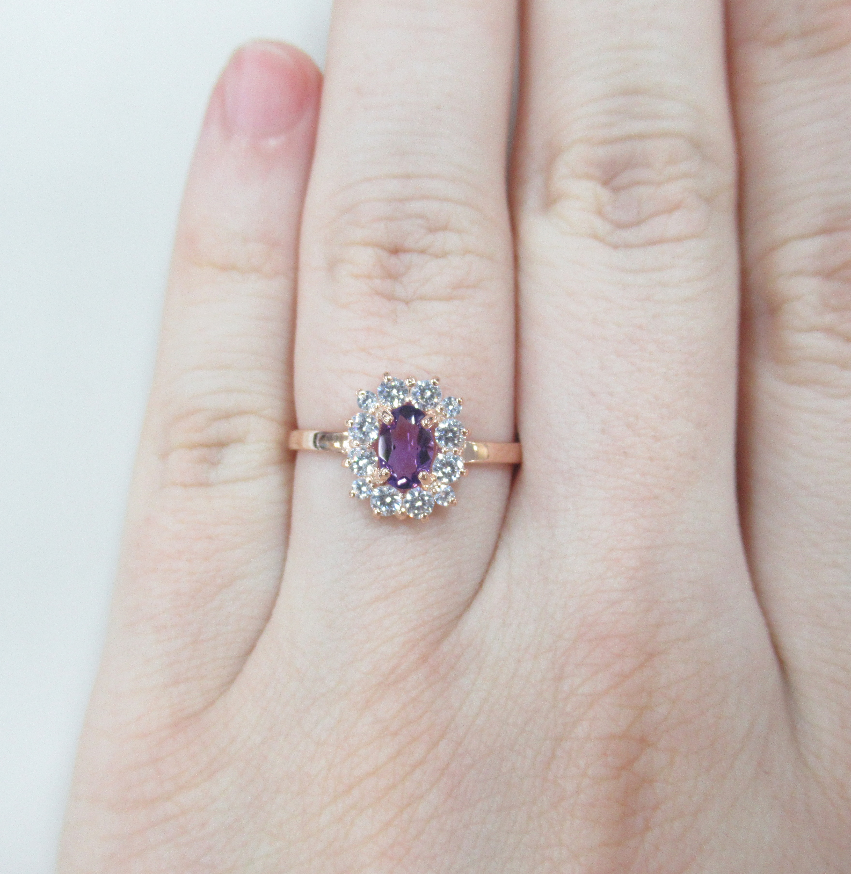 Серебряное кольцо с аметистом